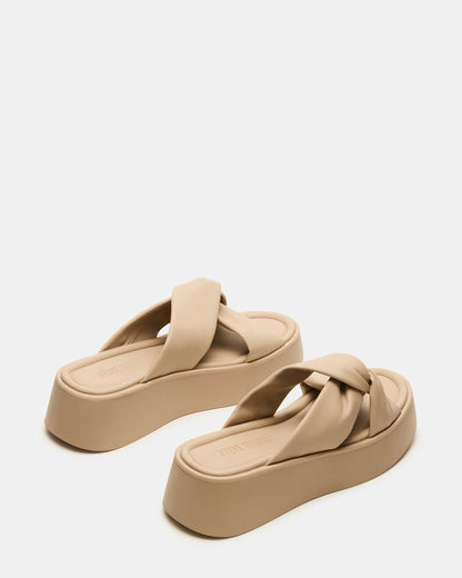 Steve Madden CYRIX Taupe Women's Platform Slide Sandal
