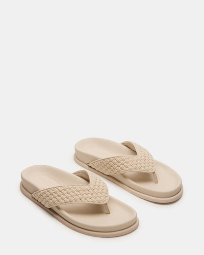 Steve Madden ZINNIA Bone Multi Women's Thong Footbed Sandal