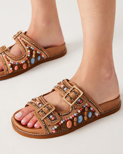 Steve Madden CABO Multi Beaded Footbed Slide | Women's Sandals