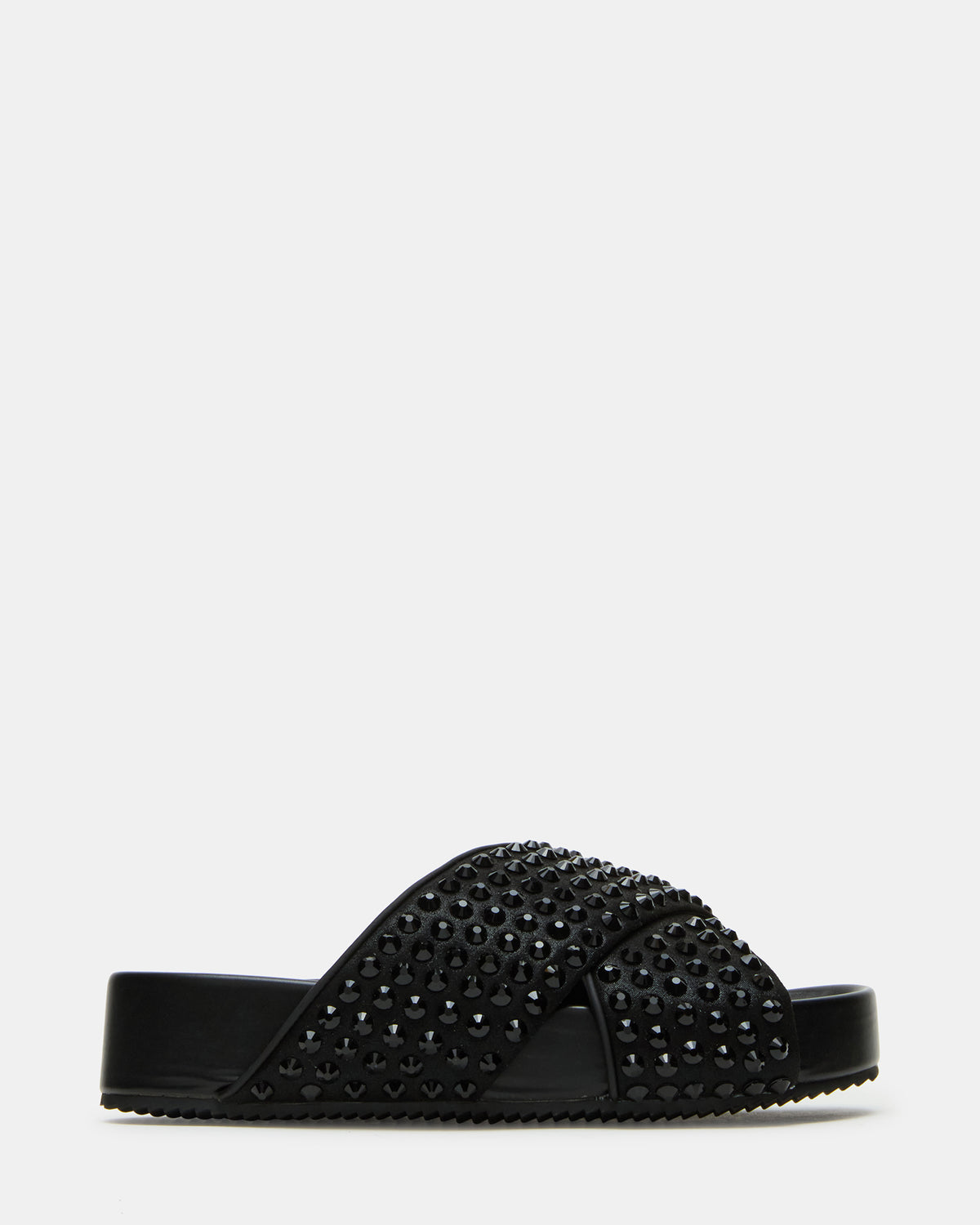 Steve Madden AVENDRA Black Multi Flatform Slide Women's Sandal