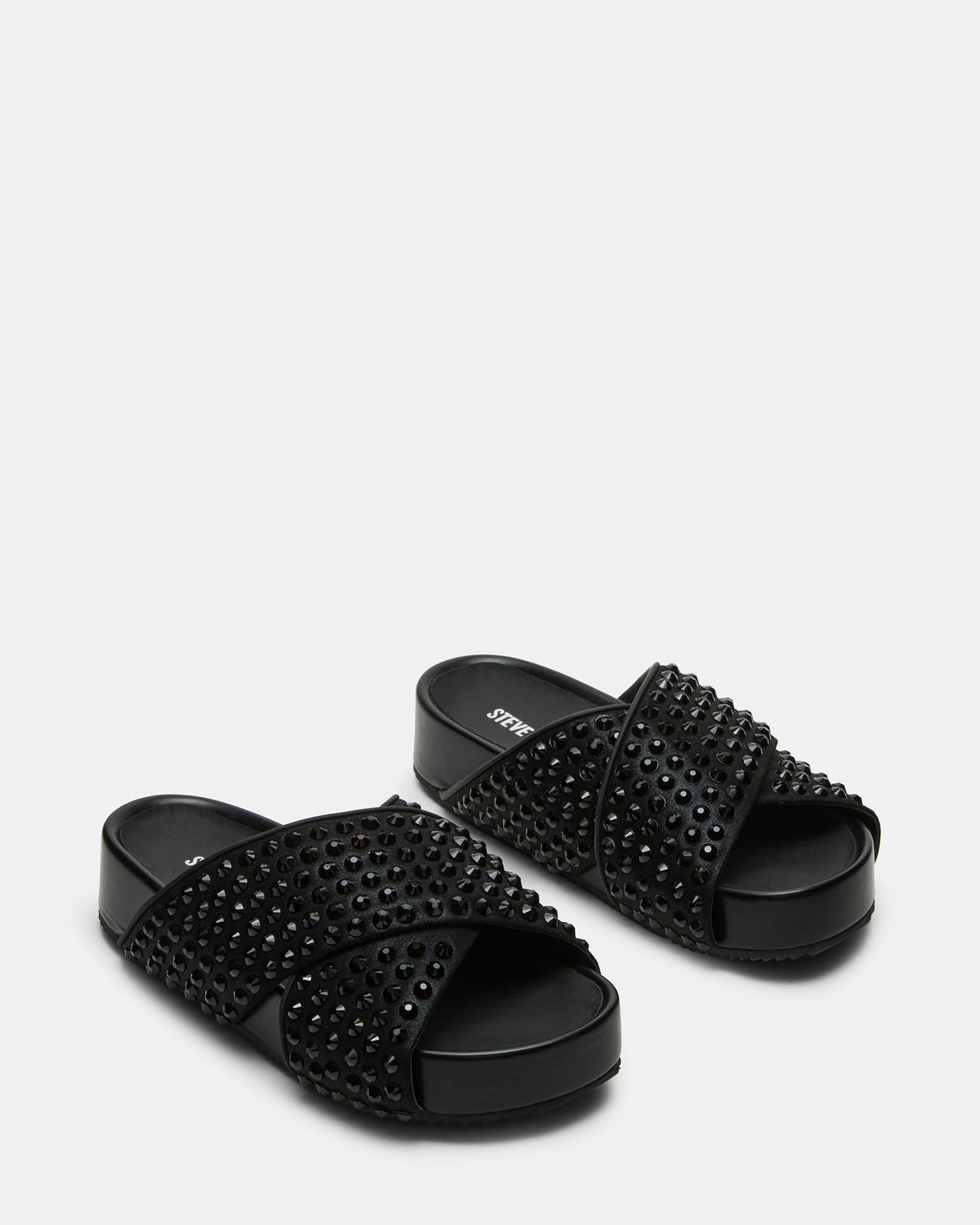 Steve Madden AVENDRA Black Multi Flatform Slide Women's Sandal