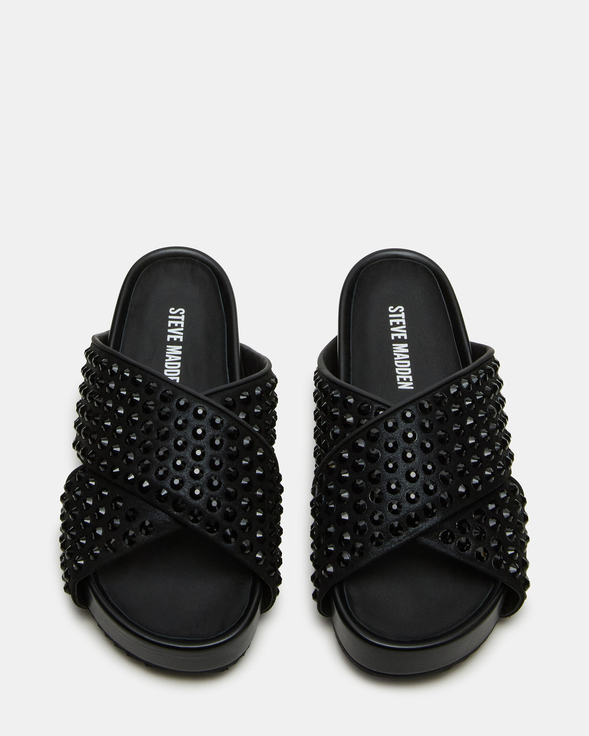 Steve Madden AVENDRA Black Multi Flatform Slide Women's Sandal