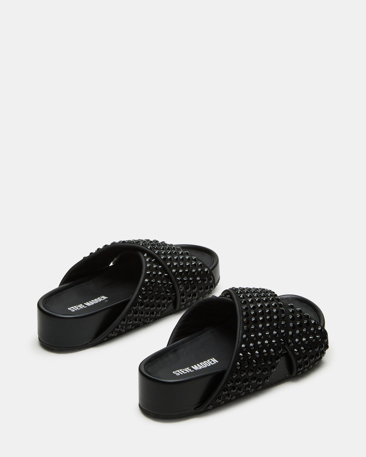 Steve Madden AVENDRA Black Multi Flatform Slide Women's Sandal