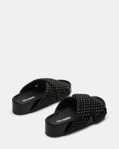 Steve Madden AVENDRA Black Multi Flatform Slide Women's Sandal