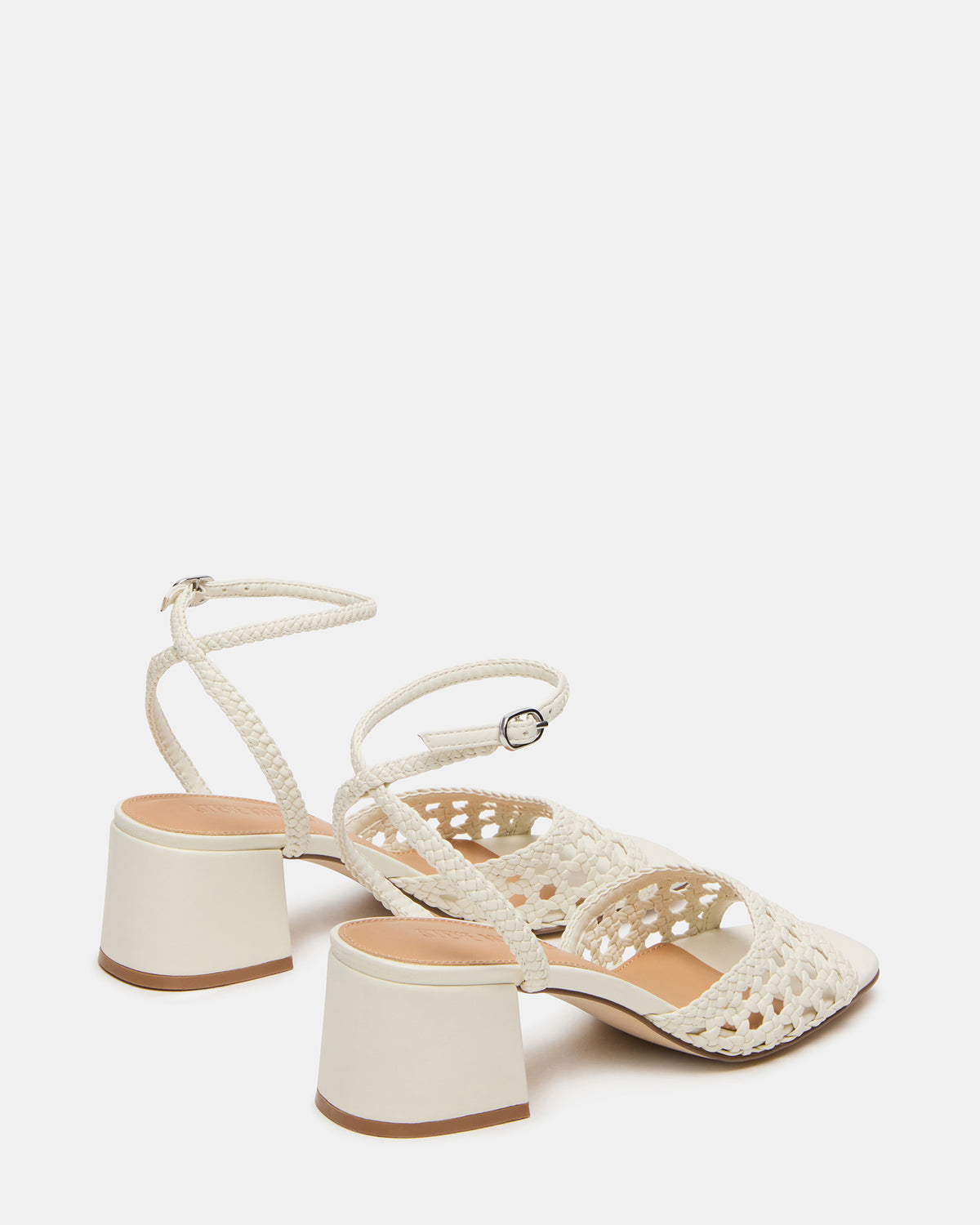 Steve Madden SOLEIL Bone Square-Toe Woven Women's Sandal