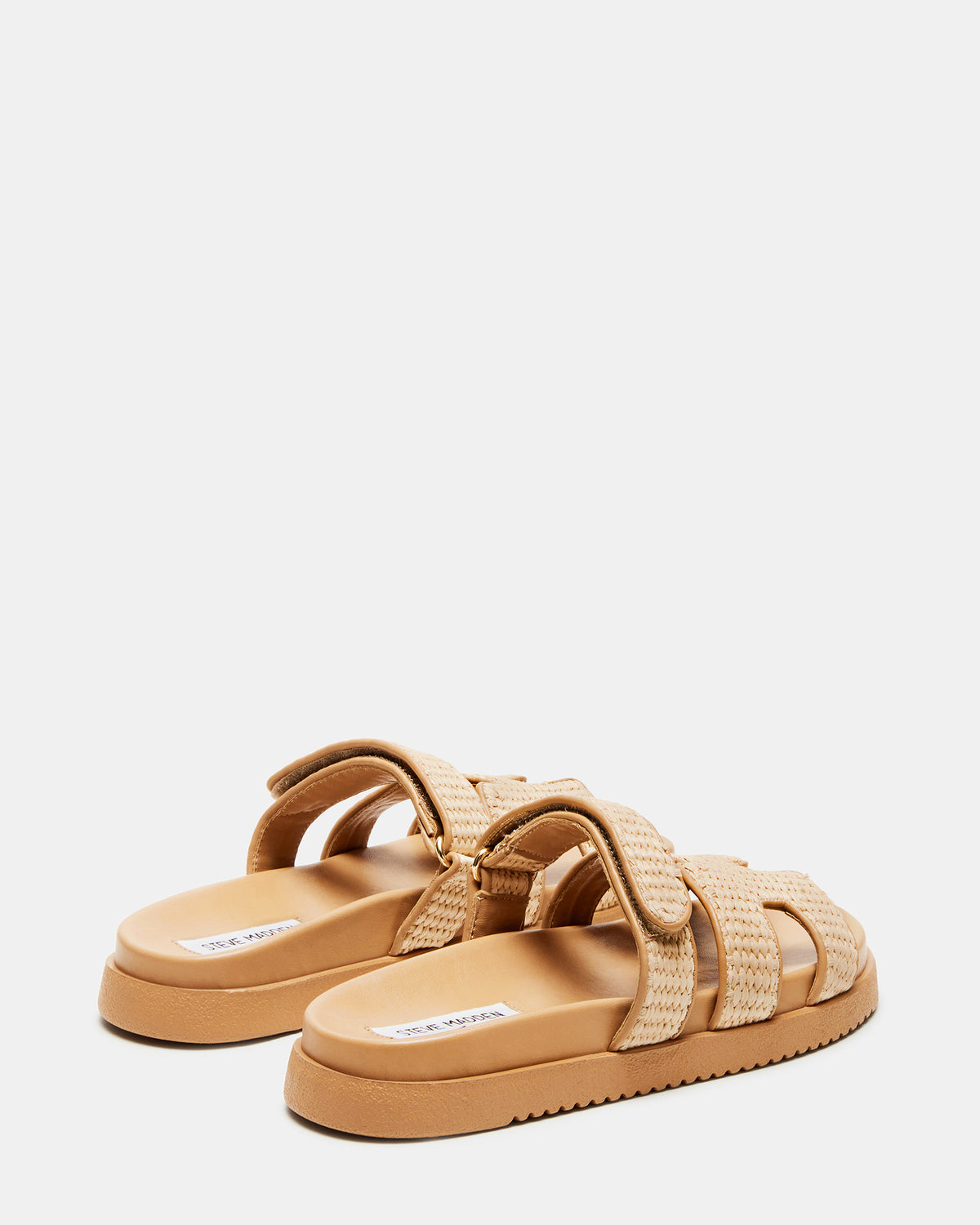 Steve Madden MAYVEN Natural Raffia Flatform Slide Women's Sandal
