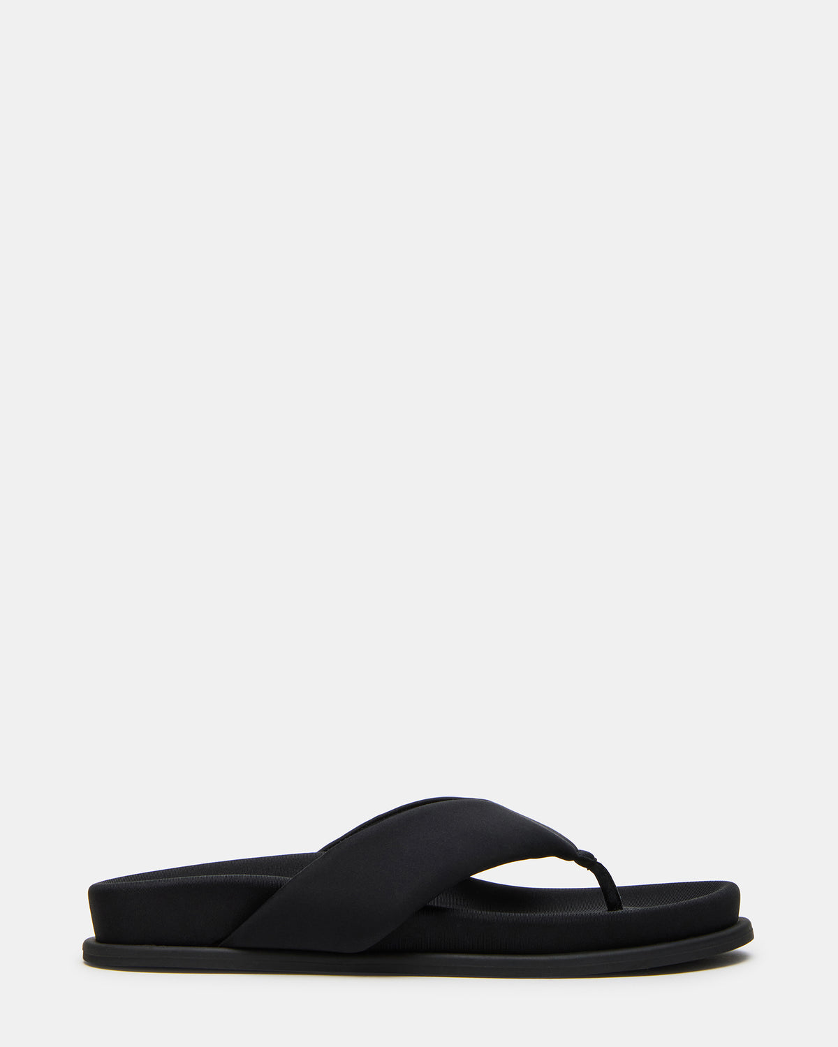 Steve Madden ZINNIA Black Women's Thong Footbed Sandal