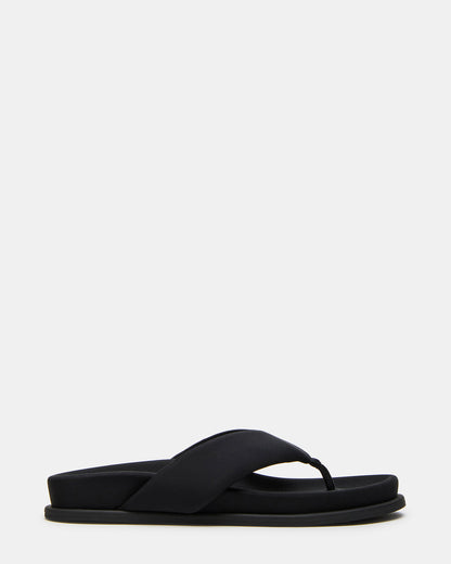 Steve Madden ZINNIA Black Women's Thong Footbed Sandal