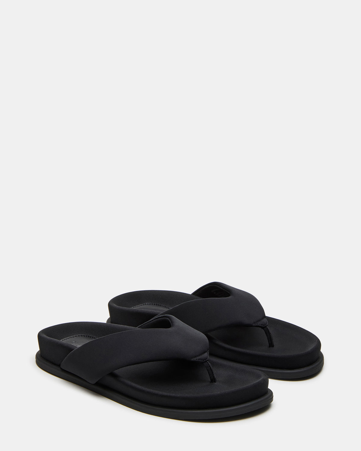 Steve Madden ZINNIA Black Women's Thong Footbed Sandal