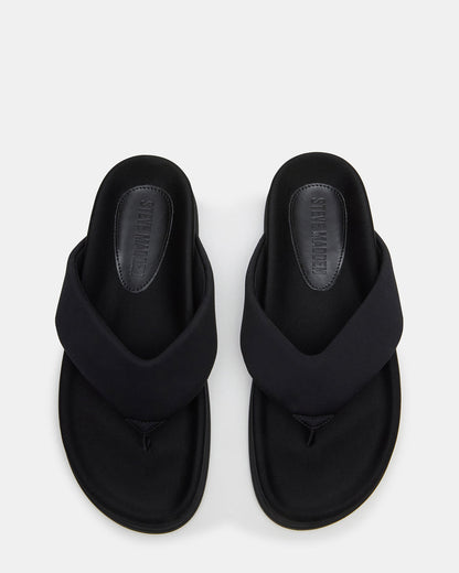 Steve Madden ZINNIA Black Women's Thong Footbed Sandal