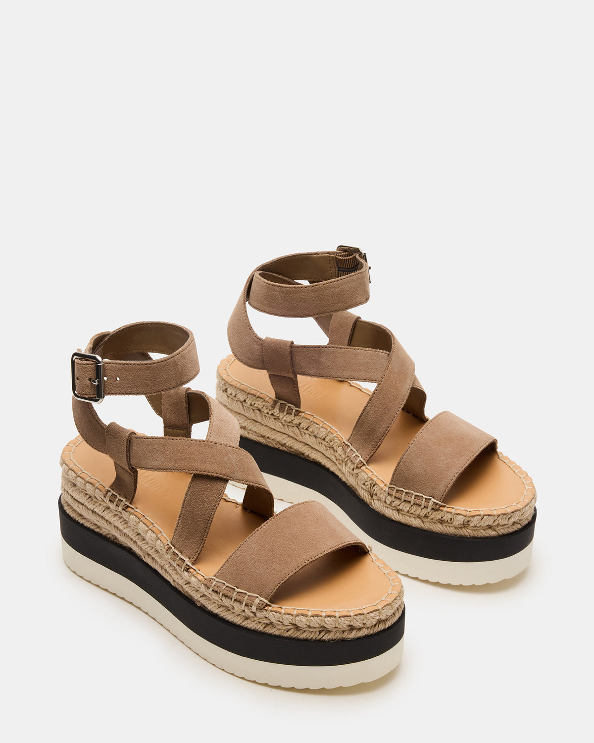 Steve Madden SOREN Taupe Suede Women's Espadrille Sandal