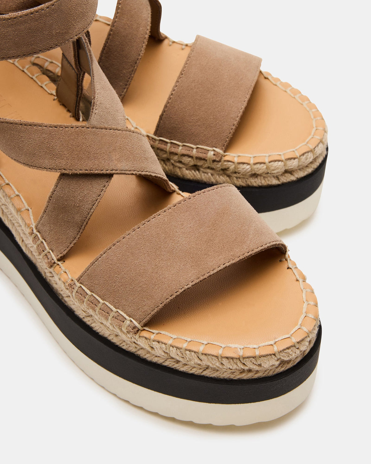 Steve Madden SOREN Taupe Suede Women's Espadrille Sandal