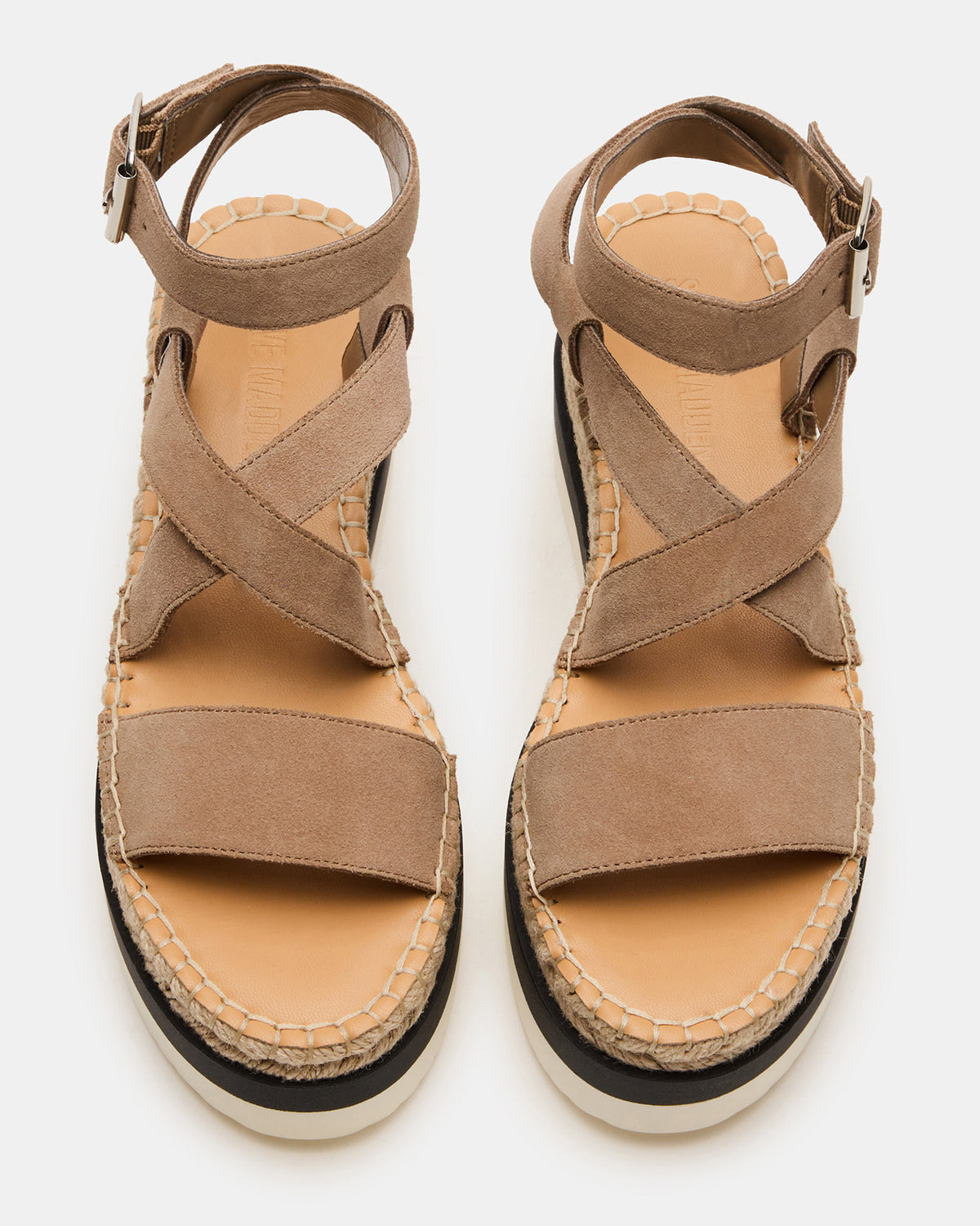 Steve Madden SOREN Taupe Suede Women's Espadrille Sandal