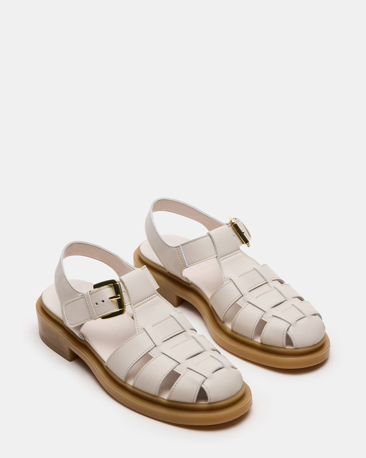 Steve Madden TOPE Bone Leather Strappy Fisherman Women's Sandal