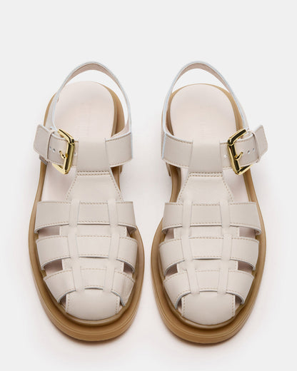 Steve Madden TOPE Bone Leather Strappy Fisherman Women's Sandal