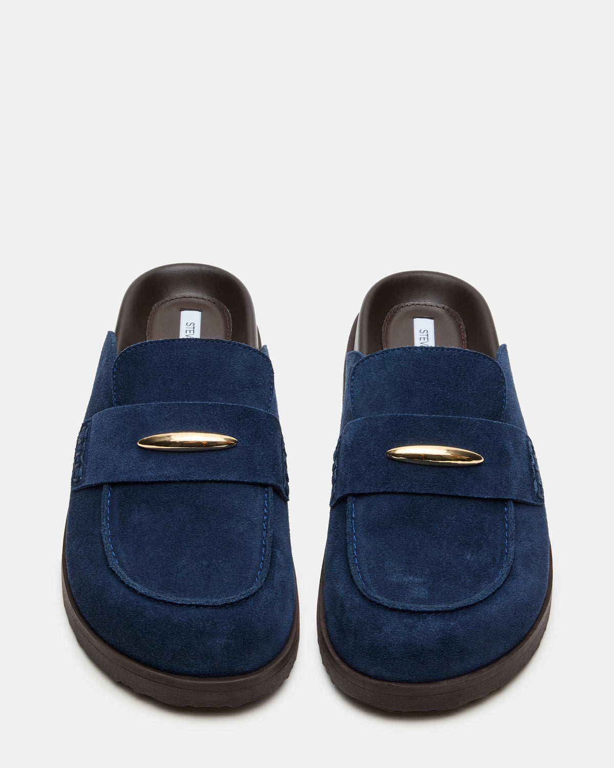 Steve Madden TOBIN Navy Suede Slip-On Mule Women's Flat