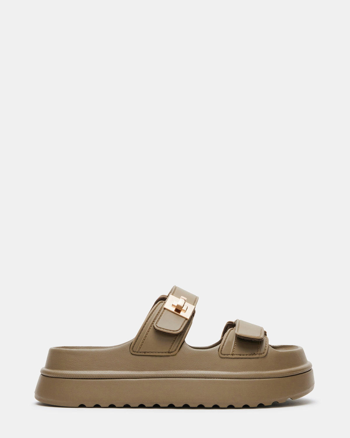 Steve Madden BIGSCHMONA JELLY Olive Women's Platform Slide Sandal