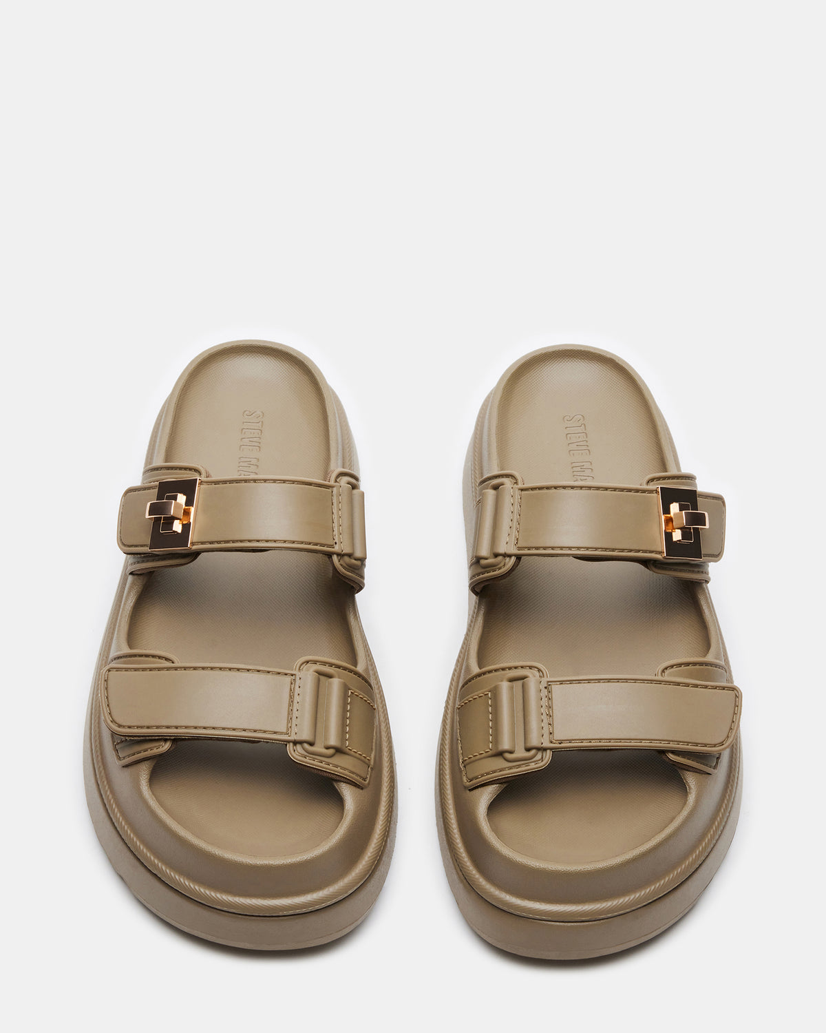 Steve Madden BIGSCHMONA JELLY Olive Women's Platform Slide Sandal
