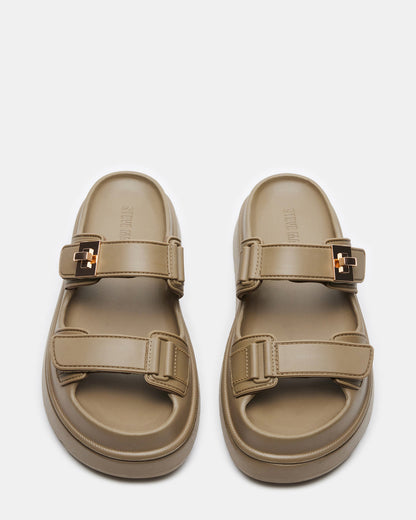 Steve Madden BIGSCHMONA JELLY Olive Women's Platform Slide Sandal