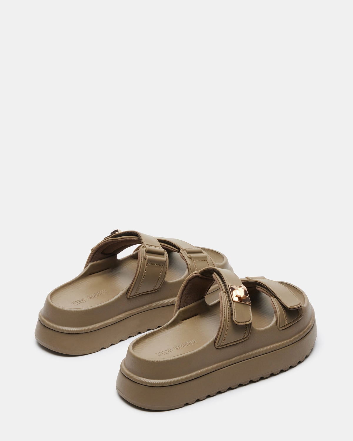 Steve Madden BIGSCHMONA JELLY Olive Women's Platform Slide Sandal