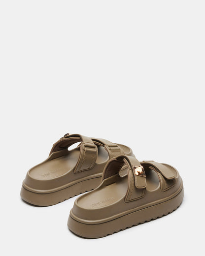 Steve Madden BIGSCHMONA JELLY Olive Women's Platform Slide Sandal