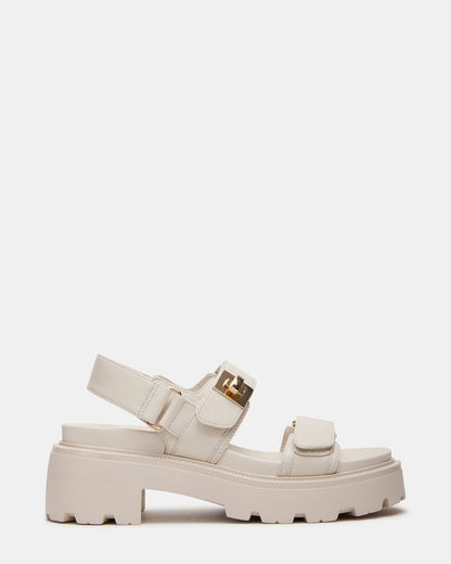 Steve Madden SUPERMONA Bone Leather Women's Platform Sandal