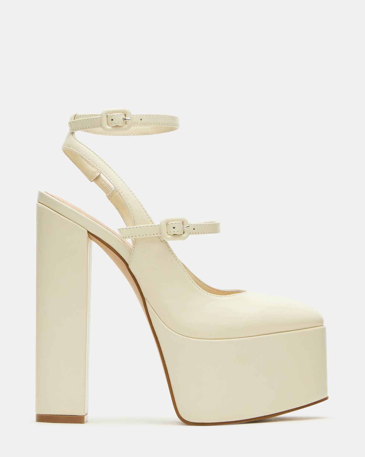 Steve Madden SCOTLYN Bone Leather Women's Platform Block Heel