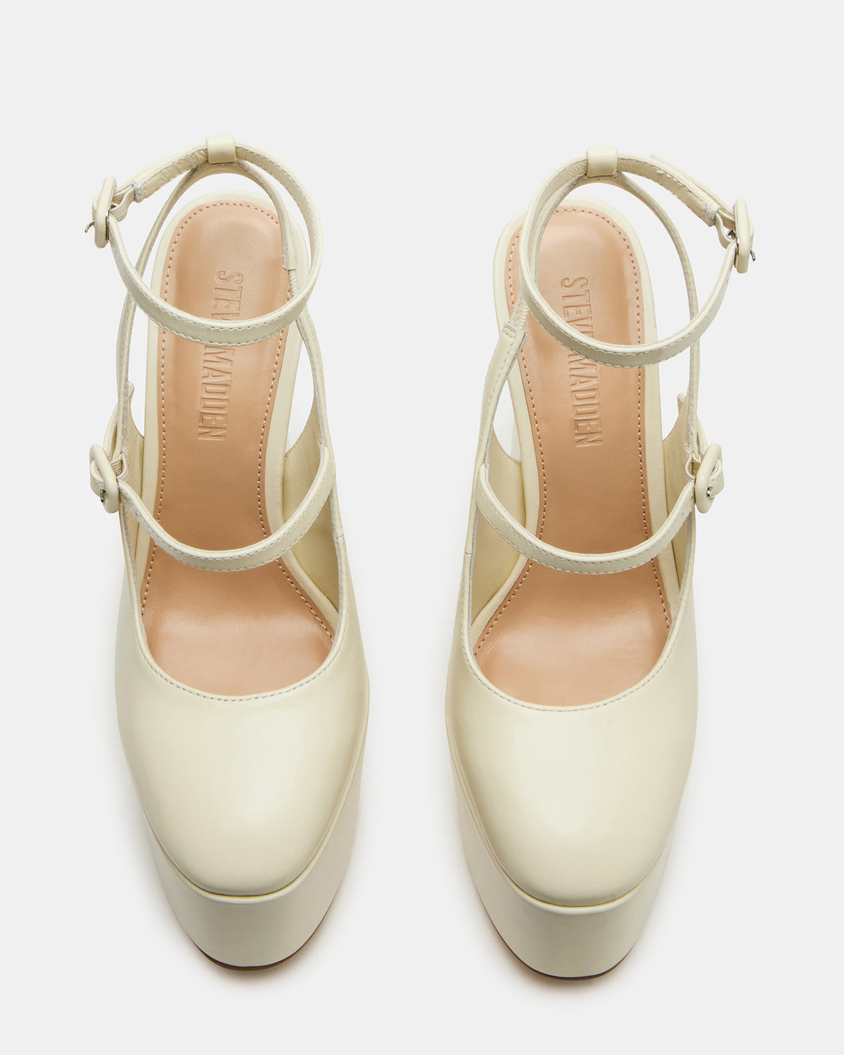 Steve Madden SCOTLYN Bone Leather Women's Platform Block Heel
