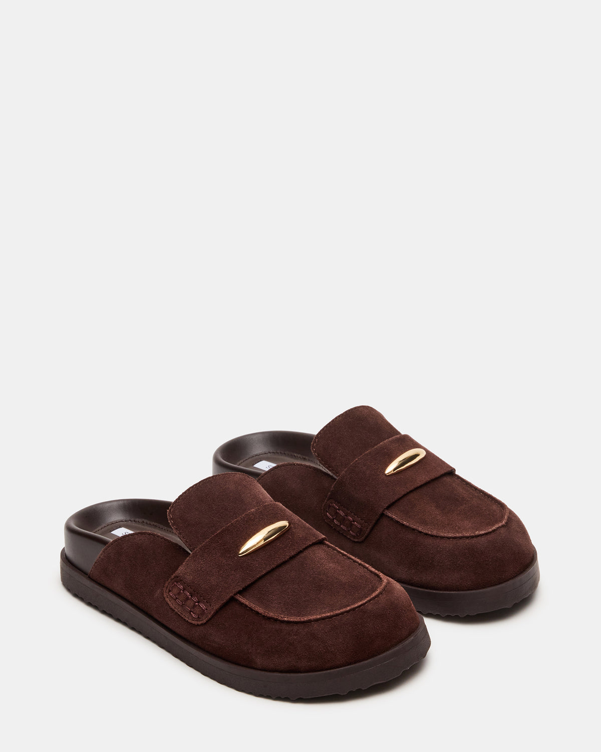 Steve Madden TOBIN Brown Suede Slip-On Mule Women's Flat