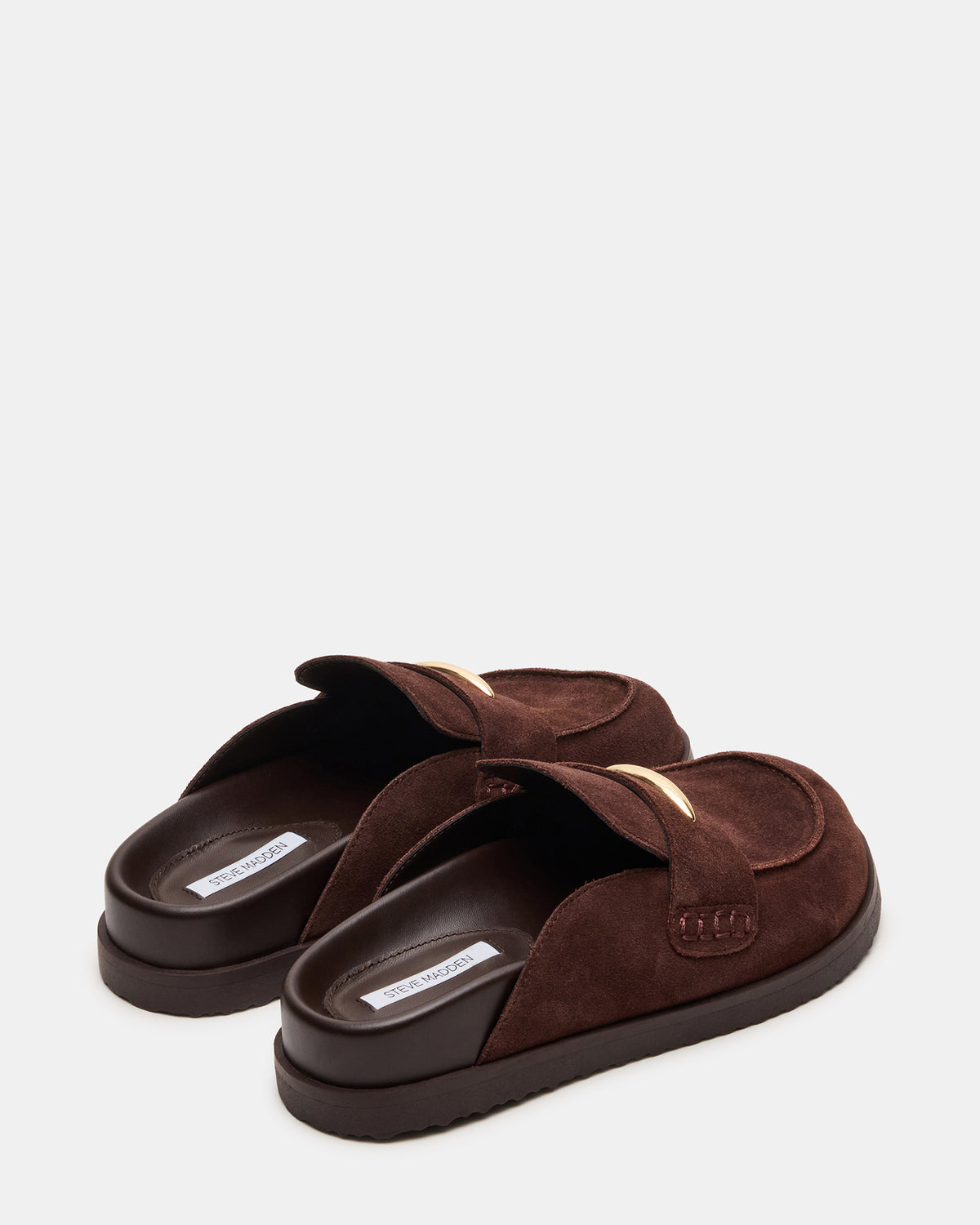 Steve Madden TOBIN Brown Suede Slip-On Mule Women's Flat