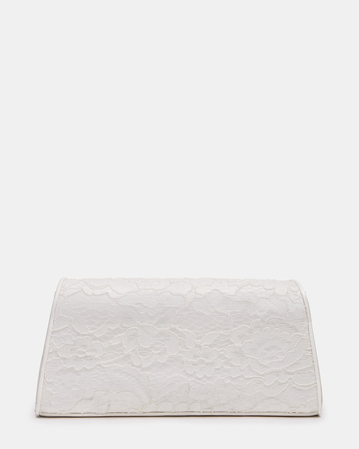 Steve Madden AVANT Bag White Lace French Binding Trapezoid Crossbody Clutch Handbag