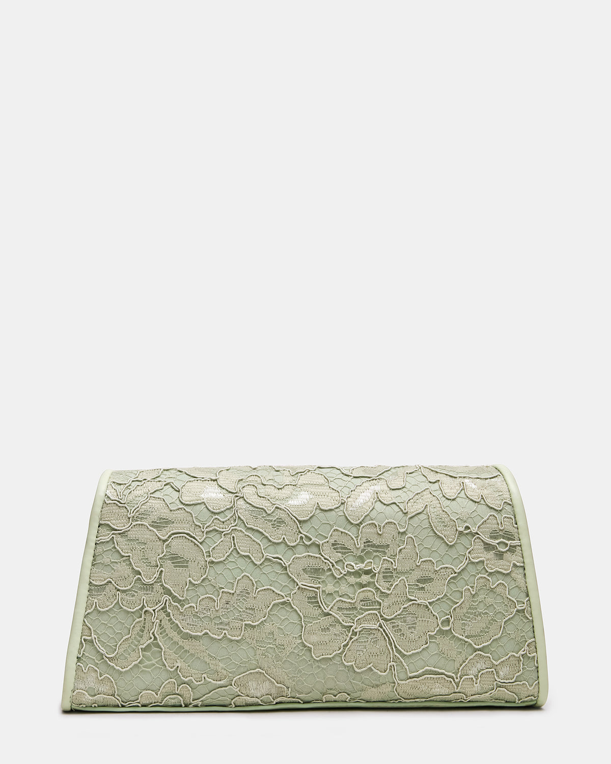 Steve Madden AVANT Bag Pistachio French Binding Trapezoid Crossbody Clutch Handbag