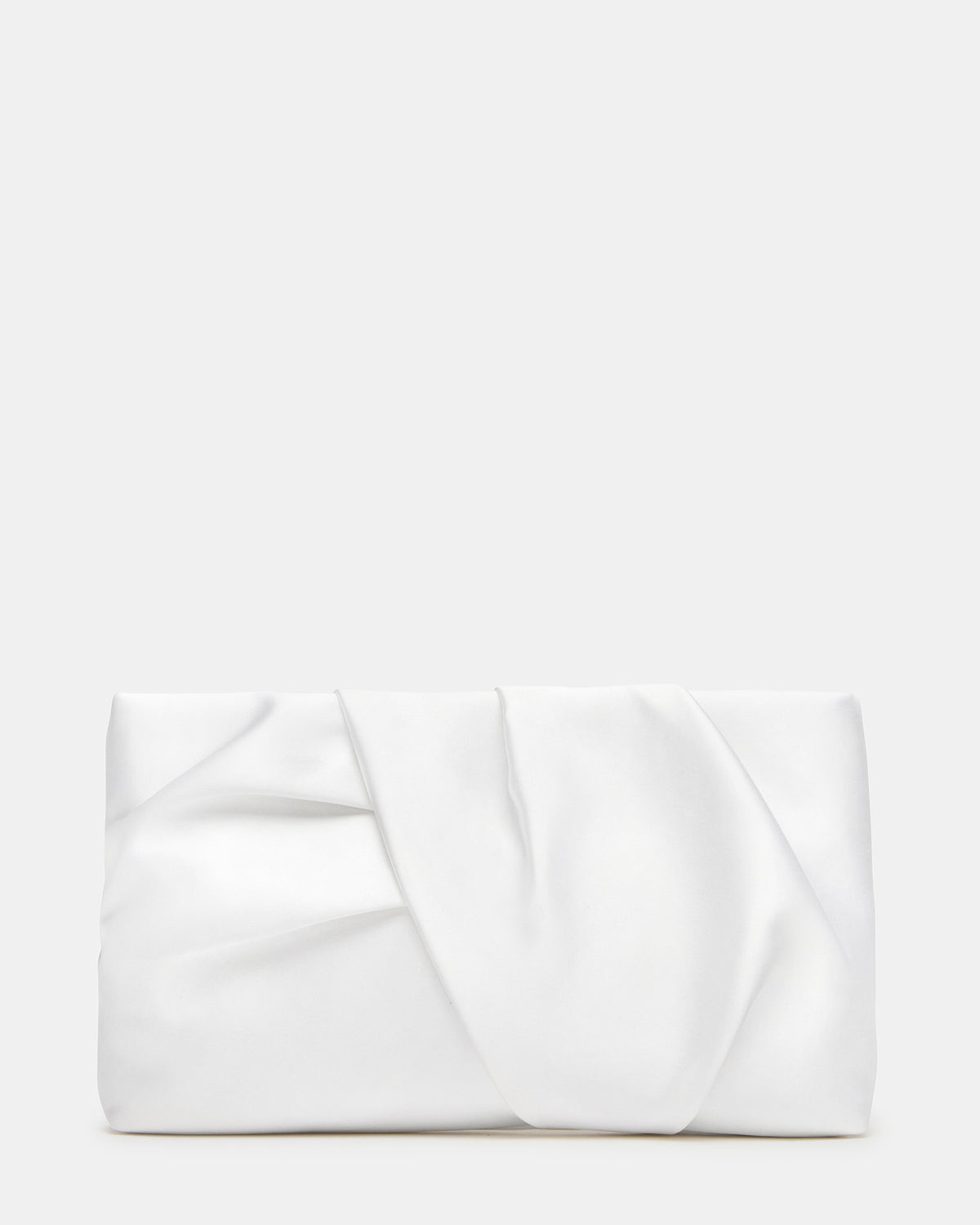Steve Madden LILIA Bag White Elongated Pleated Crossbody Clutch Handbag