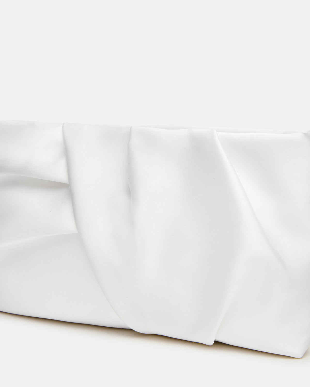 Steve Madden LILIA Bag White Elongated Pleated Crossbody Clutch Handbag