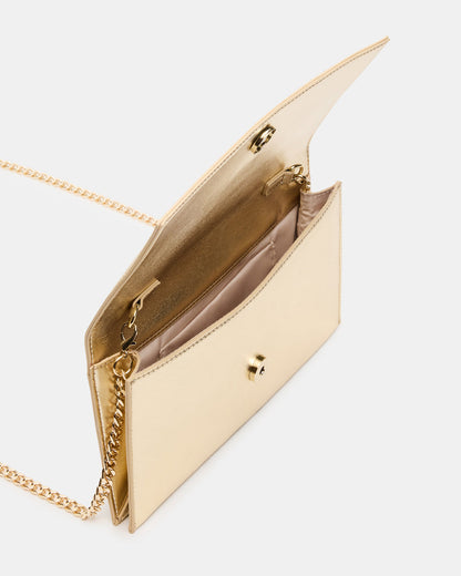 Steve Madden JULIANA Bag Gold Women's Crossbody Clutch Handbag