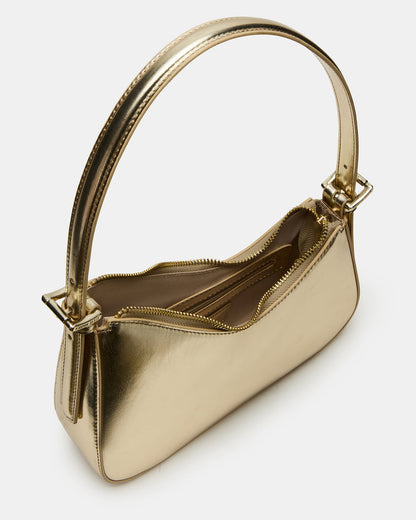 Steve Madden SMITH Bag Gold Asymmetric Shoulder Handbag