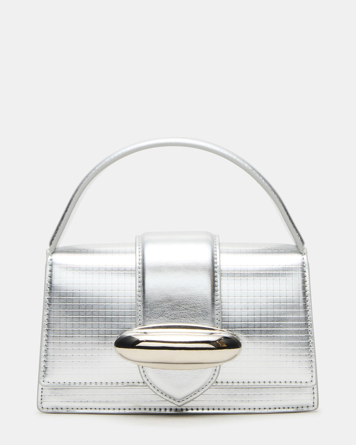 Steve Madden MISHELL Bag Silver Disco Top-Handle Mini Handbag