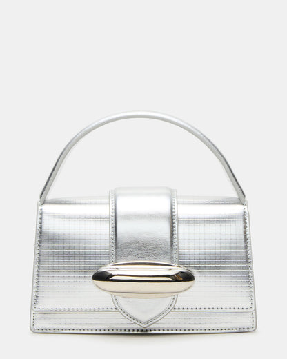 Steve Madden MISHELL Bag Silver Disco Top-Handle Mini Handbag