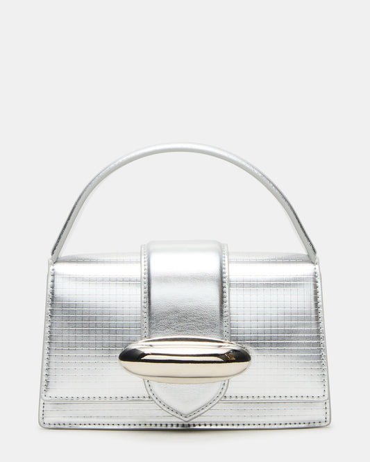Steve Madden MISHELL Bag Silver Disco Top-Handle Mini Handbag
