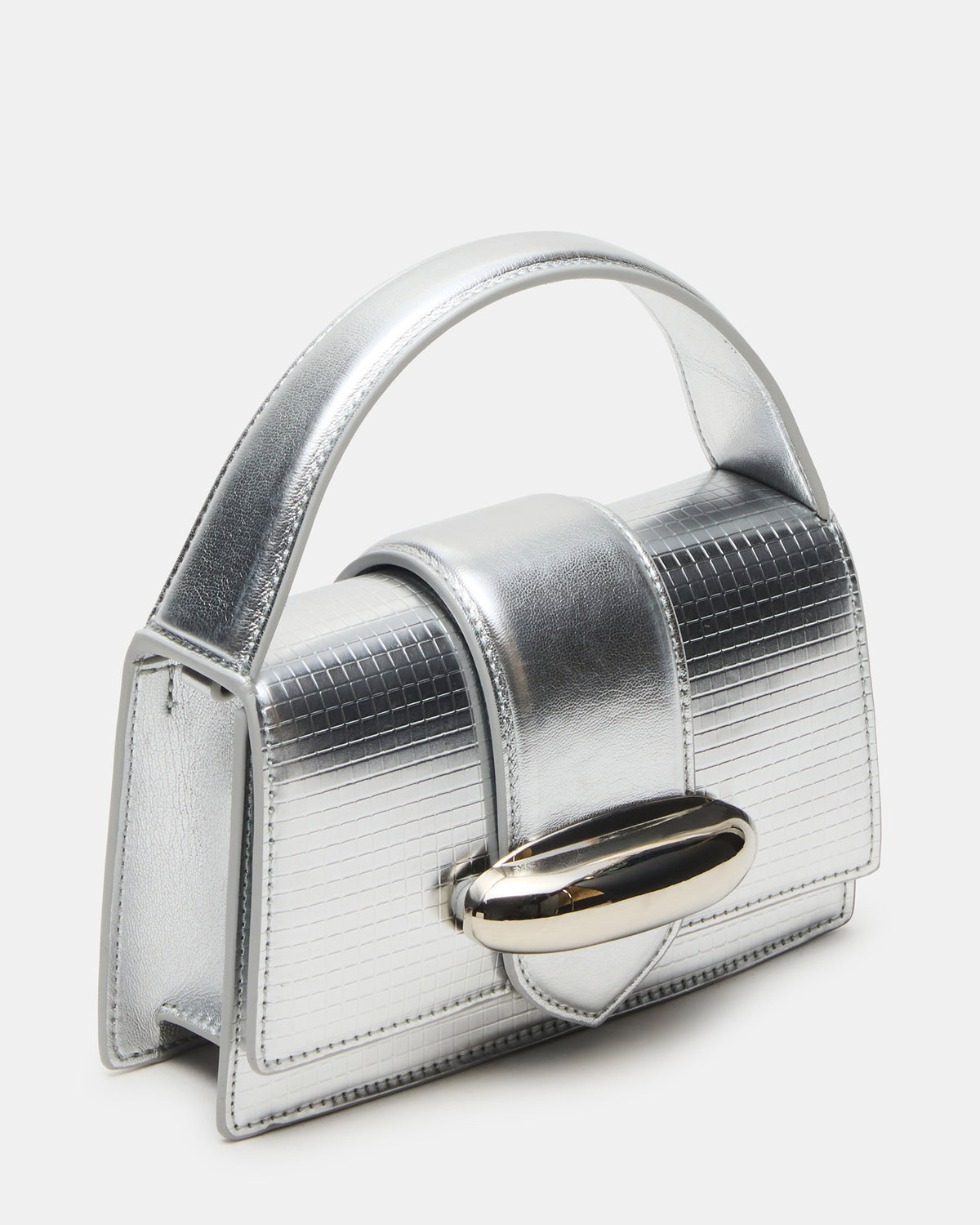 Steve Madden MISHELL Bag Silver Disco Top-Handle Mini Handbag