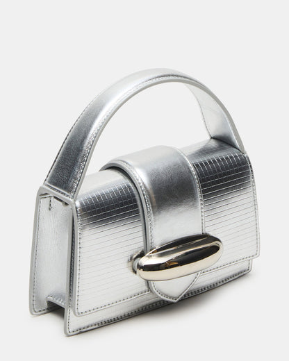 Steve Madden MISHELL Bag Silver Disco Top-Handle Mini Handbag