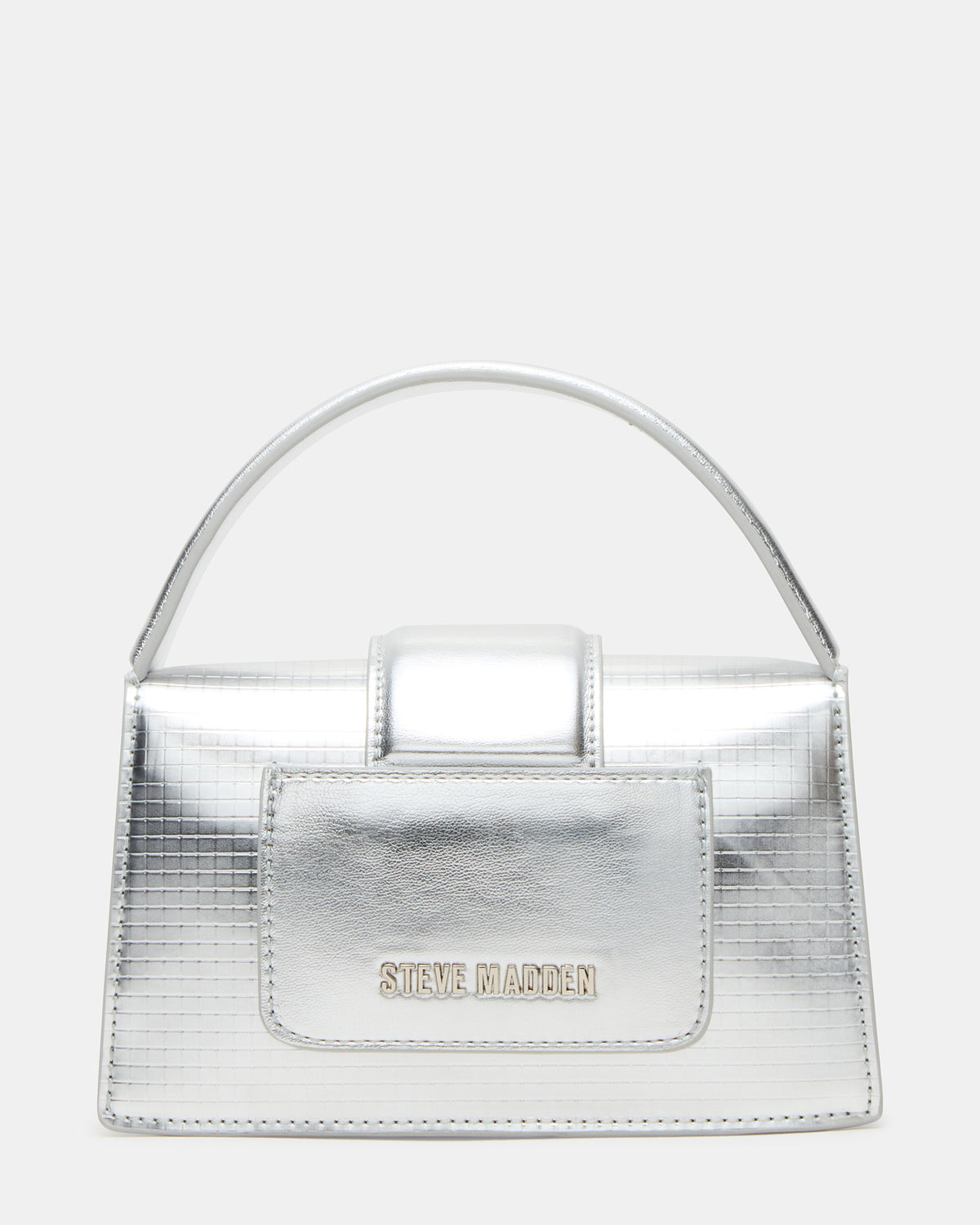 Steve Madden MISHELL Bag Silver Disco Top-Handle Mini Handbag
