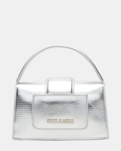 Steve Madden MISHELL Bag Silver Disco Top-Handle Mini Handbag