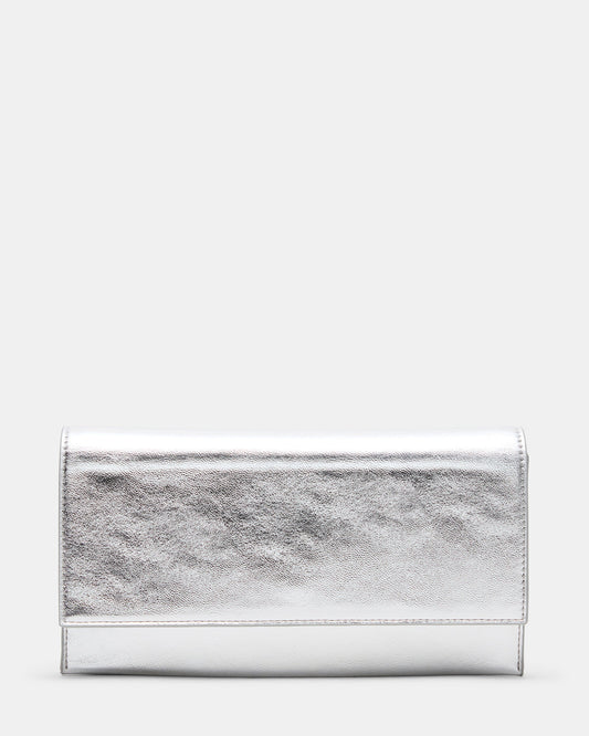Steve Madden JULIANA Bag Silver Women's Crossbody Clutch Handbag