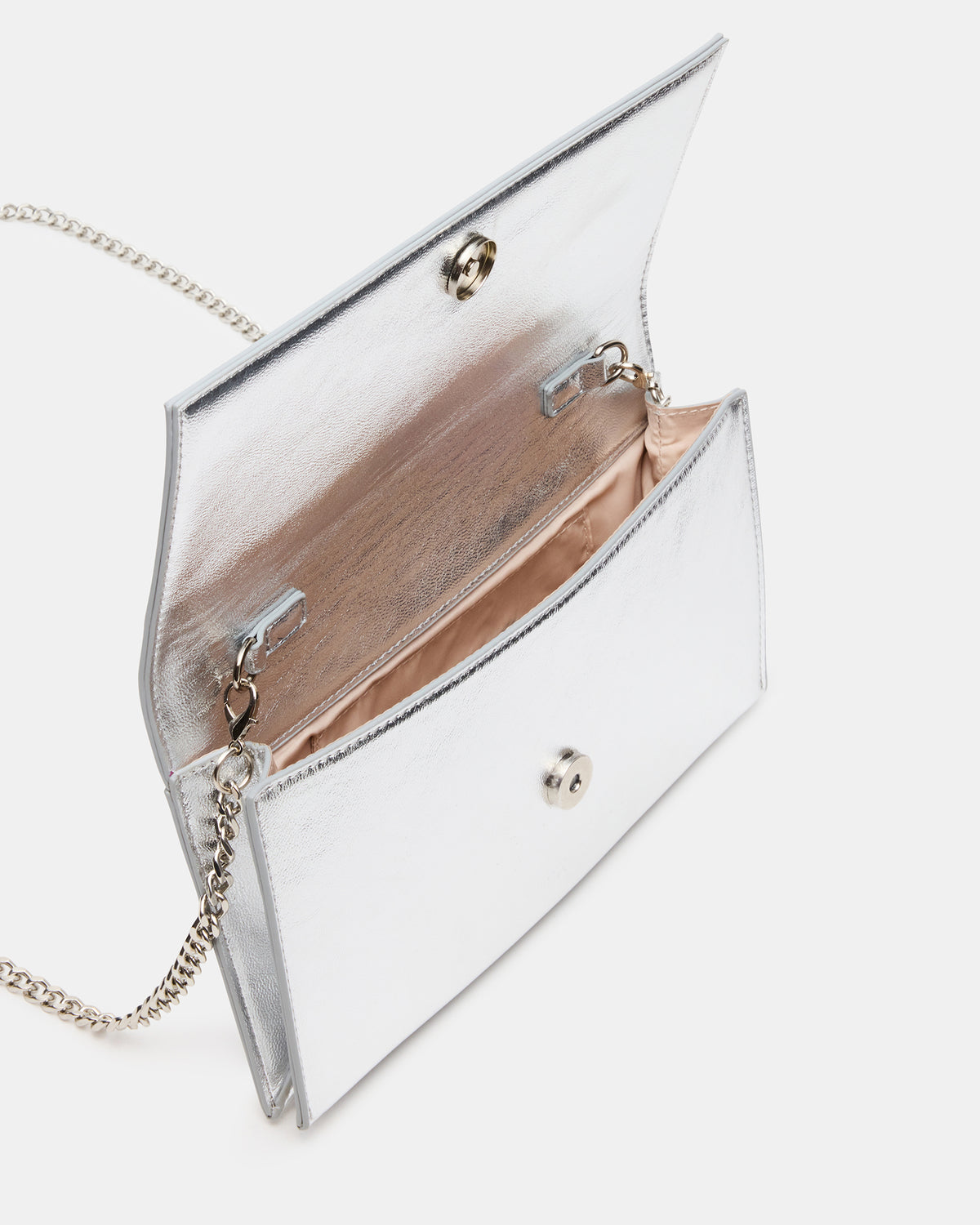 Steve Madden JULIANA Bag Silver Women's Crossbody Clutch Handbag