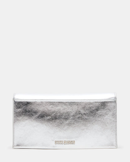 Steve Madden JULIANA Bag Silver Women's Crossbody Clutch Handbag