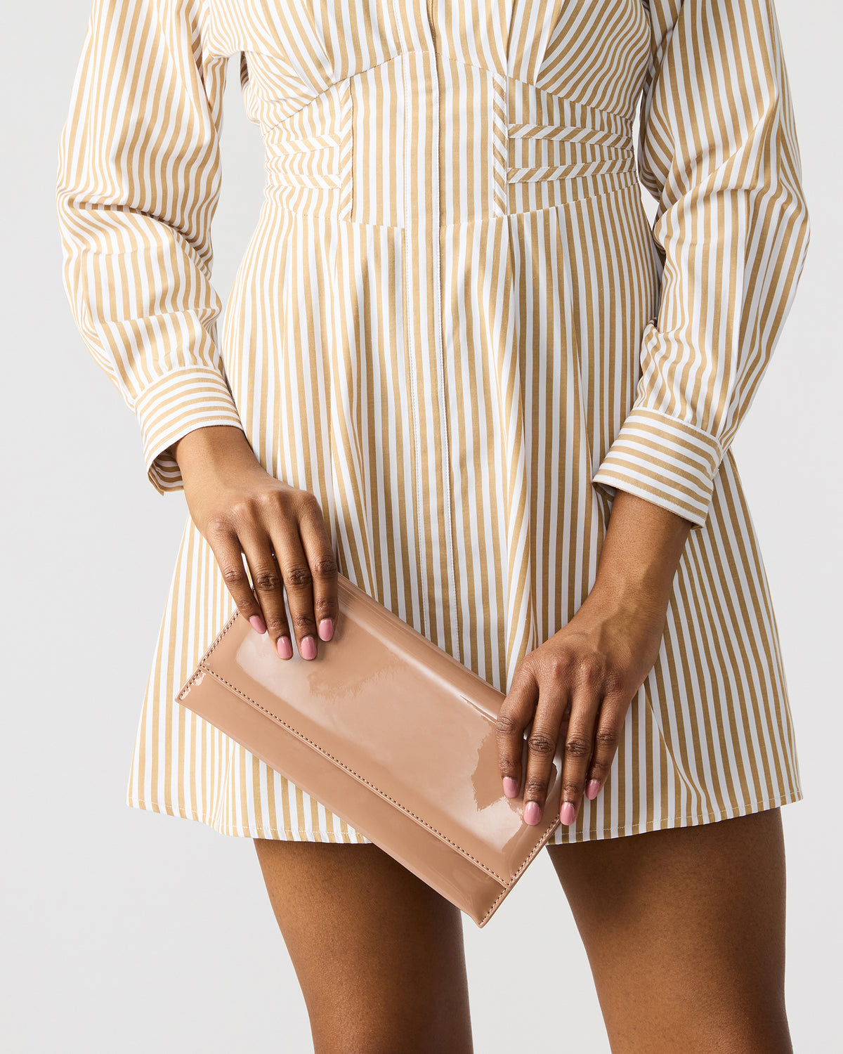 Steve Madden JULIANA Bag Blush Patent Crossbody Clutch Handbag