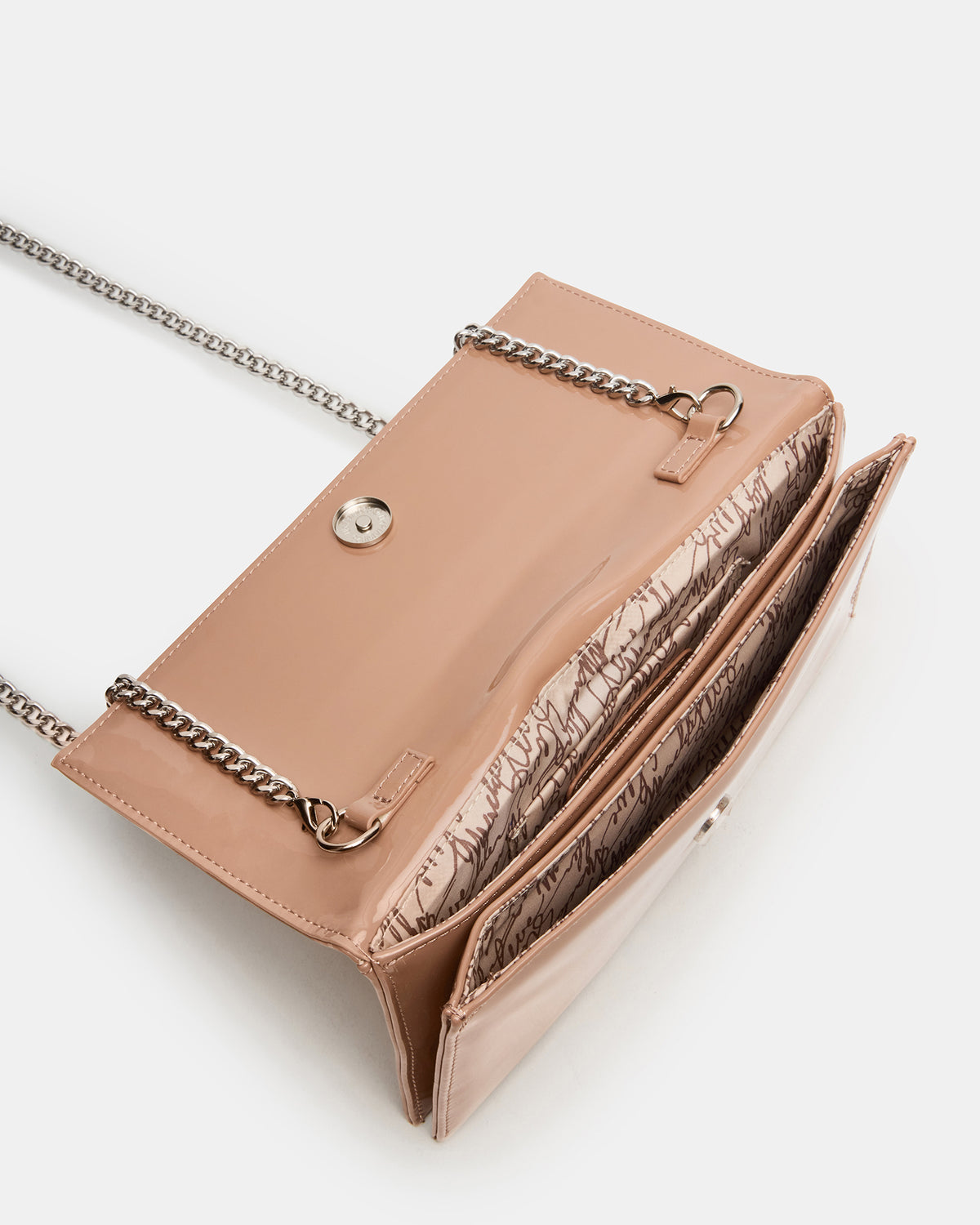 Steve Madden JULIANA Bag Blush Patent Crossbody Clutch Handbag