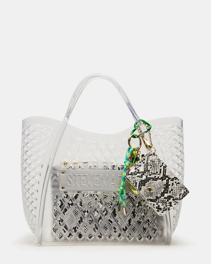 Steve Madden SUMMER Bag Clear Caged Jelly Top-Handle Tote Handbag