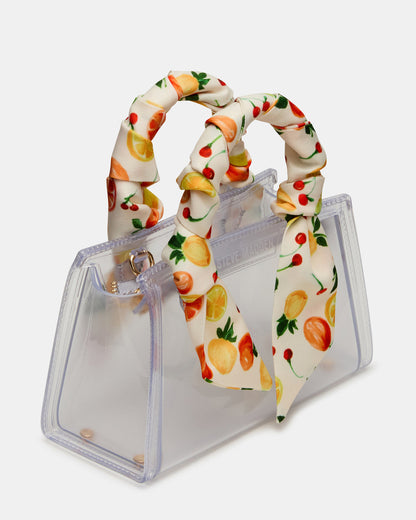 Steve Madden PEACH Jelly Bag Clear Mini Crossbody Top-Handle Handbag